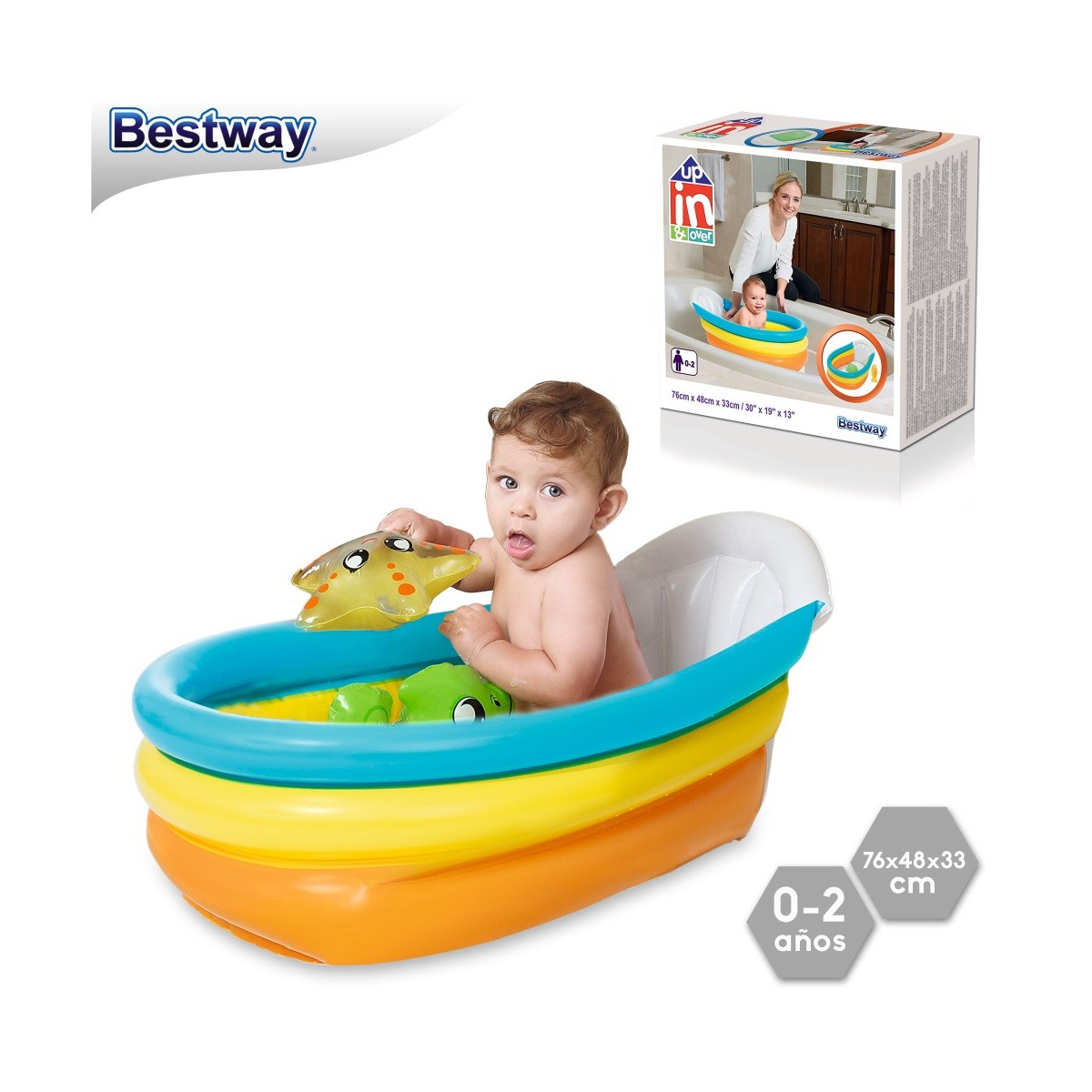 Banheira de bebê para piscina acima de 76 x 48 x 33 cm