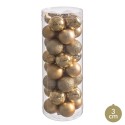 Bolas de glitter s 32 fosco e dourado 3 x 3 x 3 cm