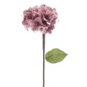 Flor de hortênsia de tecido rosa 15 x 63 cm