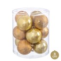 S 12 bolas de ouro 8 x 8 x 8 cm