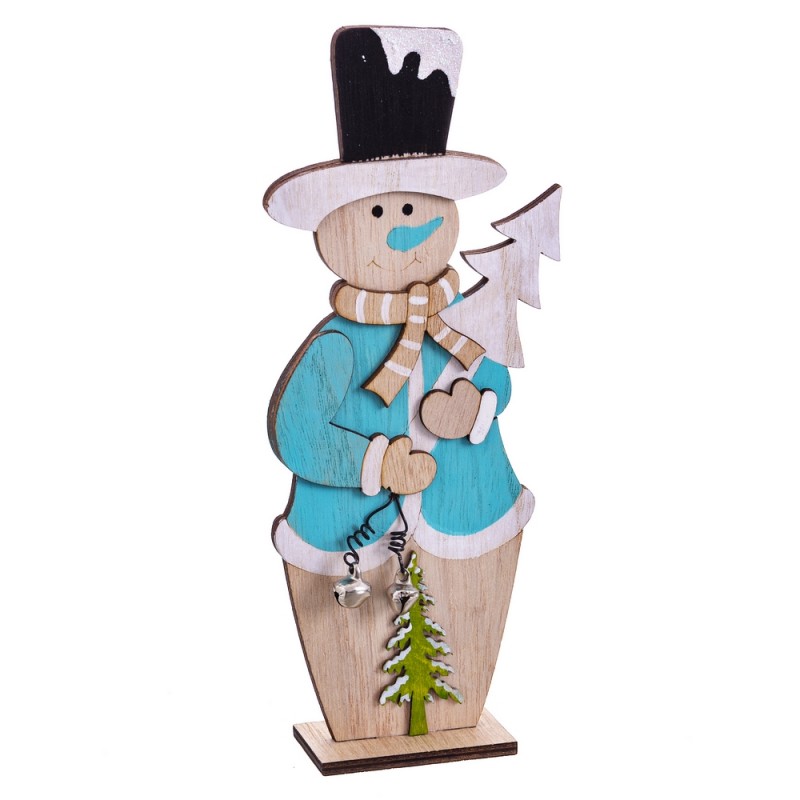 Base de boneco de neve de madeira 9 x 3 50 x 22 cm