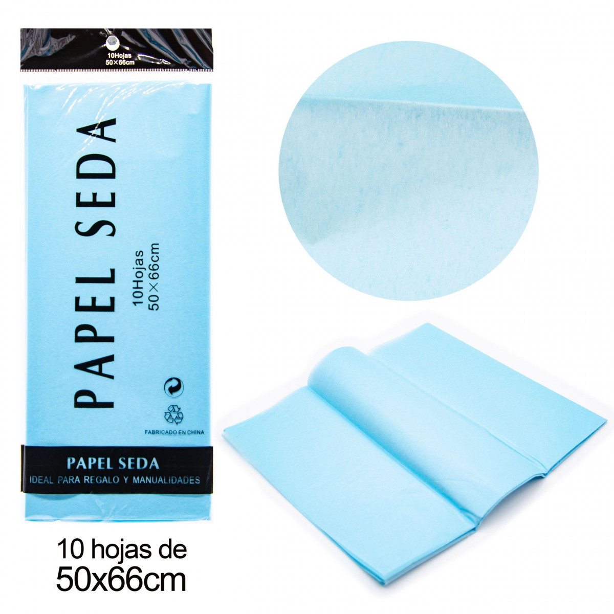 Lenço de papel azul claro