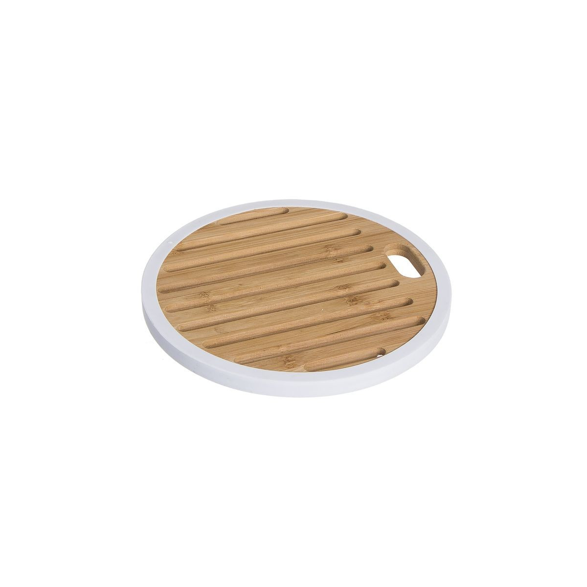 Trivet de bambu de silicone branco