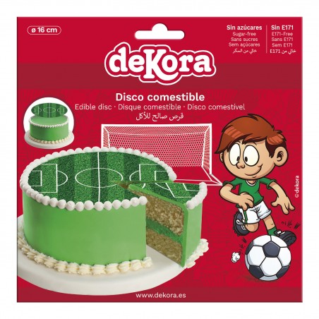 Bolo de futebol disco comestível 16cm zero azf