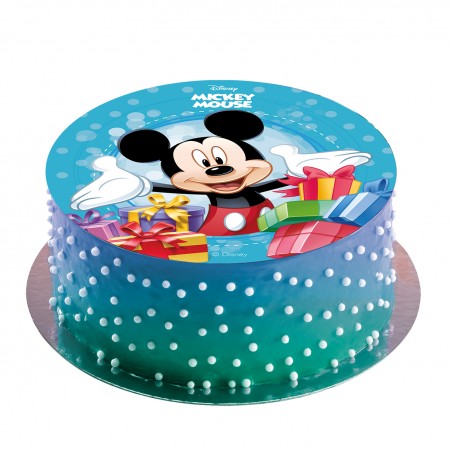 Disco comestível bolo mickey presentes zero 20cm