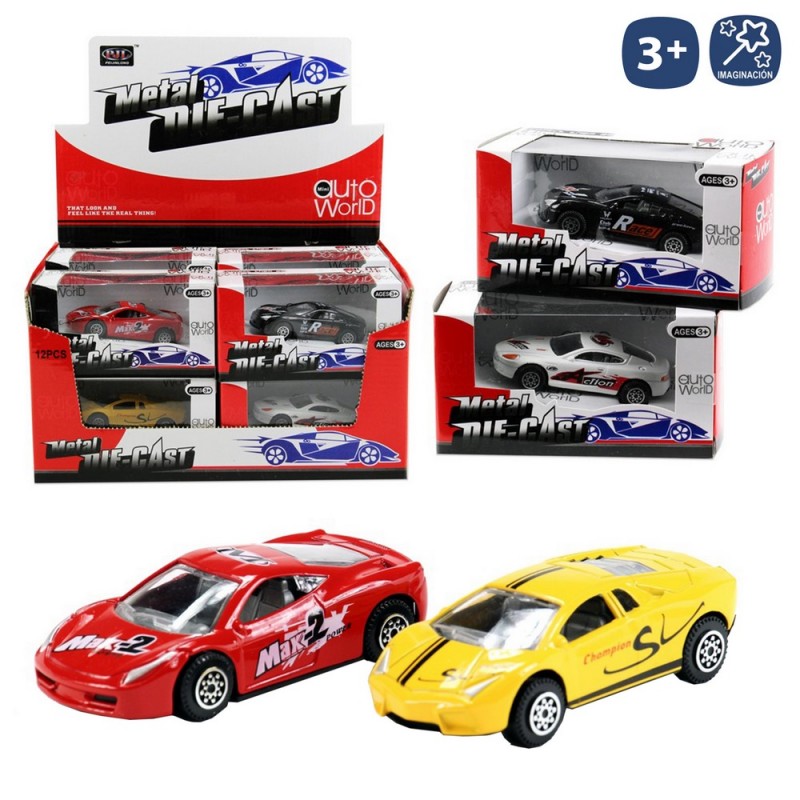 Carro esportivo metálico autoworld 4 c 9 cm