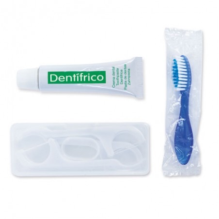 Conjunto dental com bolsa branca