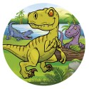 Bolacha comestível para bolo com desenho de dinossauro