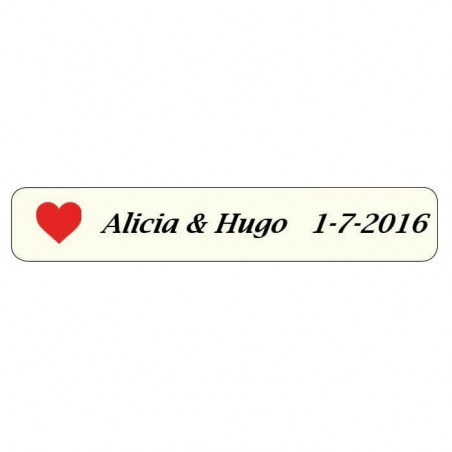 Garrafa de água termal com adesivos de casamento com texto personalizado