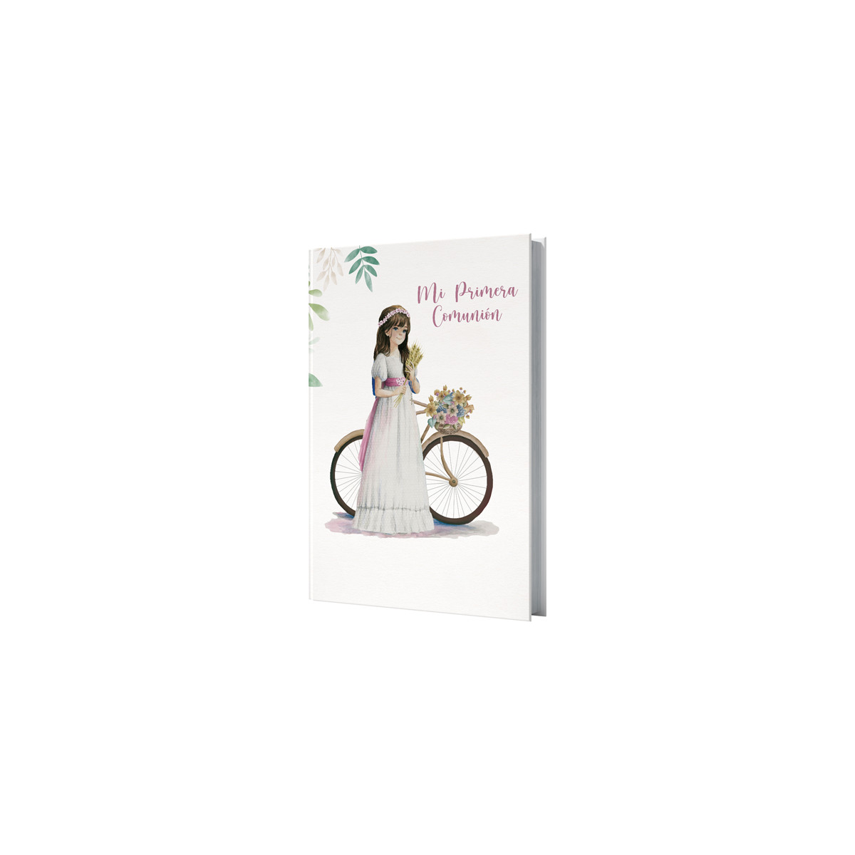 Bicicleta de menina de livro de comunhão