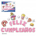 Conjunto de balões de feliz aniversário deliciosos