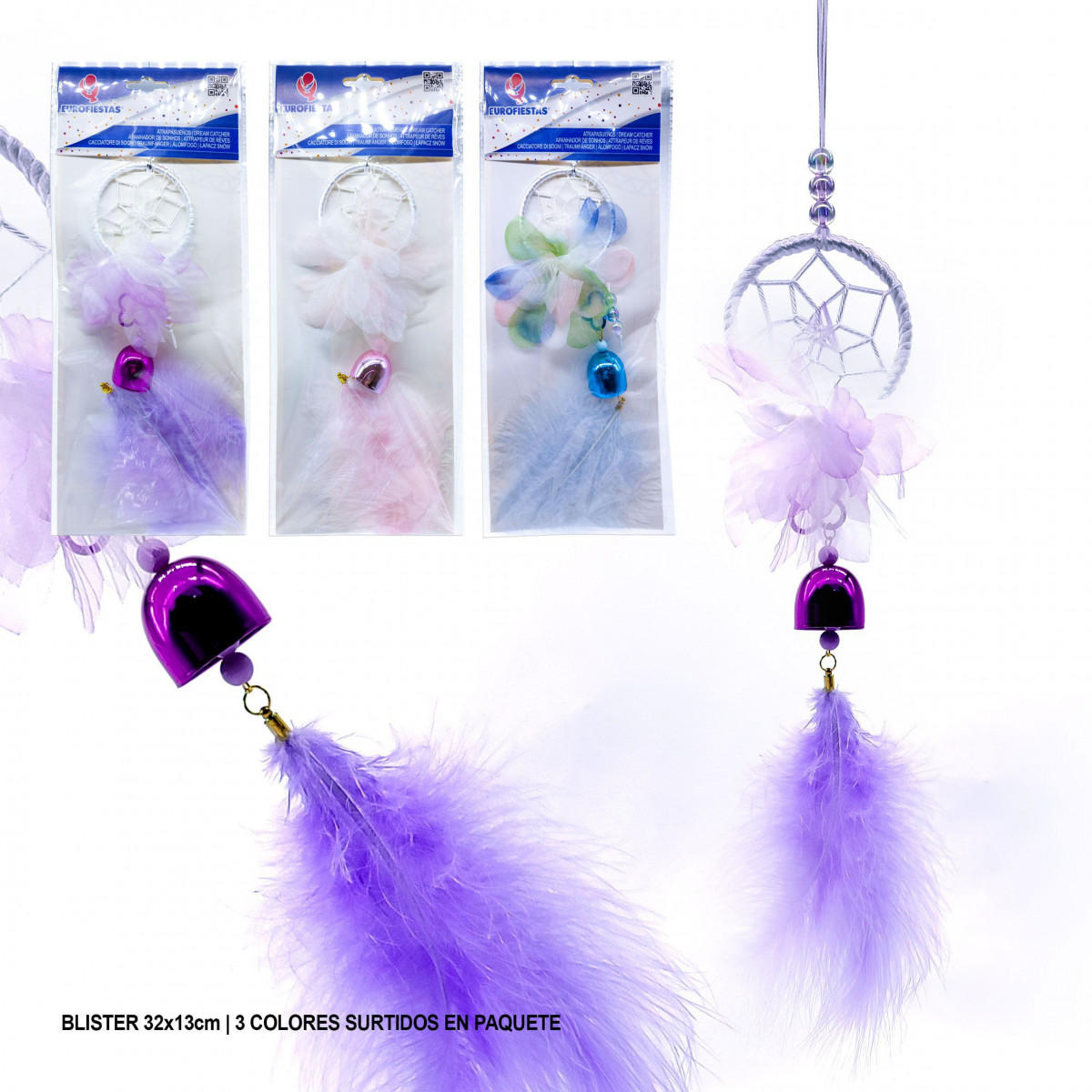 Aro dream catcher redondo branco 25cm 3cs