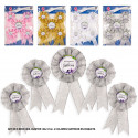 Conjunto de broches flor lilas 4cs