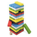 Jenga colorida com bolsa e adesivo personalizado