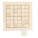 Sudoku de madeira com saco kraft e adesivo personalizado