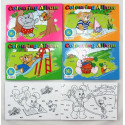 Livro de colorir com giz de cera colorido e pompero peppa pig personalizado