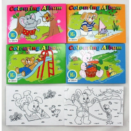 Livro de colorir com giz de cera colorido e pompero peppa pig personalizado