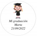 Bloco de notas personalizado com caneta para formatura de menina