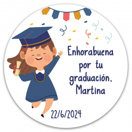 adesivo graduacao infantil personalizado