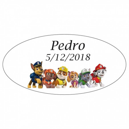 Saco de doces paw patrol com conjunto para colorir com adesivo personalizado