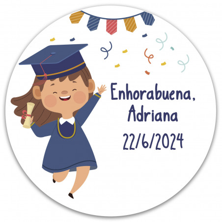 Ioiô de madeira com adesivo personalizado de formatura