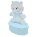 Caixa magnetizada com figura de urso para batizado - Caixa magnética de urso fofo