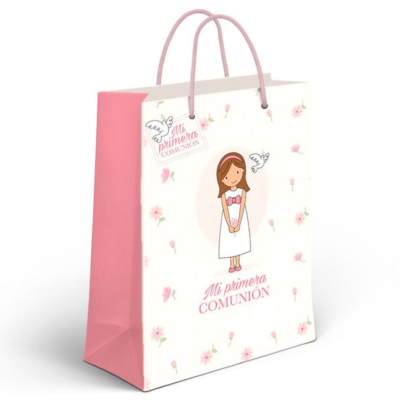 Bolsa grande para presentes de comunhão para meninas