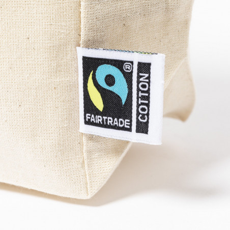 Bolsa de toalete 100% algodão com zíper inclui certificação Fairtrade - Bolsa de toalete Grafox Fairtrade