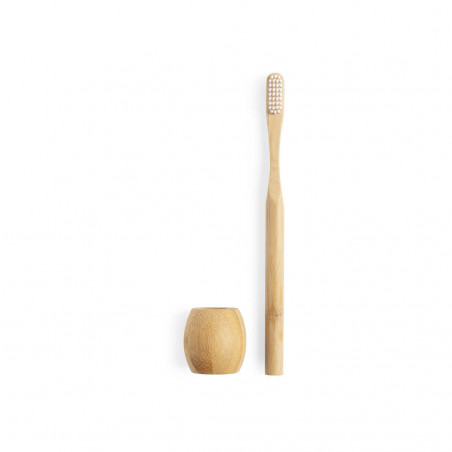 Escova de dentes de bambu com suporte correspondente - Escova de dentes Korol