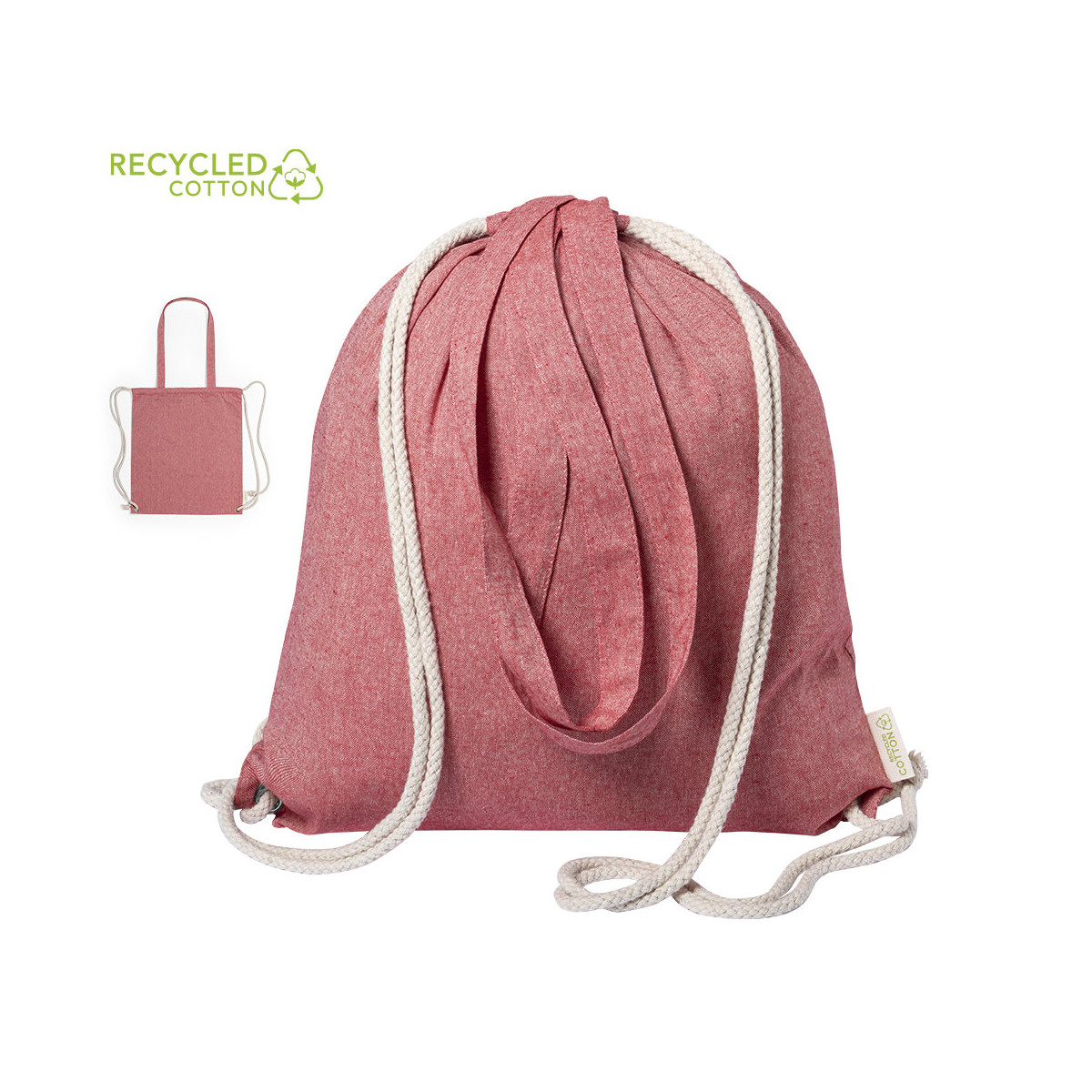 Mochila de corda com alças de várias cores - Mochila Fenin