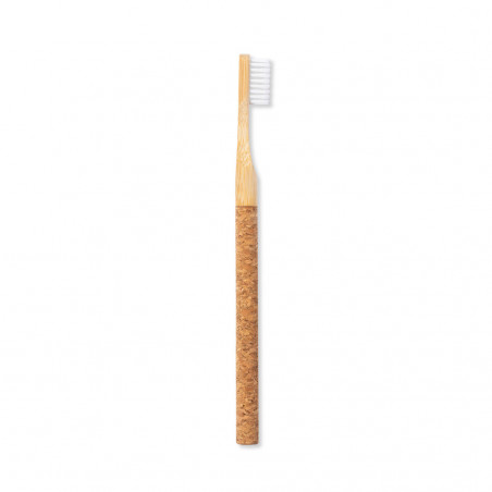 Escova de dentes de cortiça natural e bambu para higiene oral - Escova de dentes para leitão