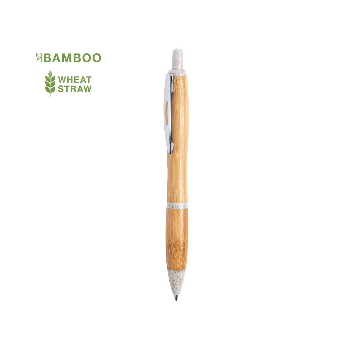 Caneta ergonômica de bambu e cana de trigo - Caneta Patrok