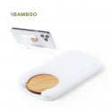 Suporte multifuncional para celular com moeda de bambu integrada - Suporte Farty