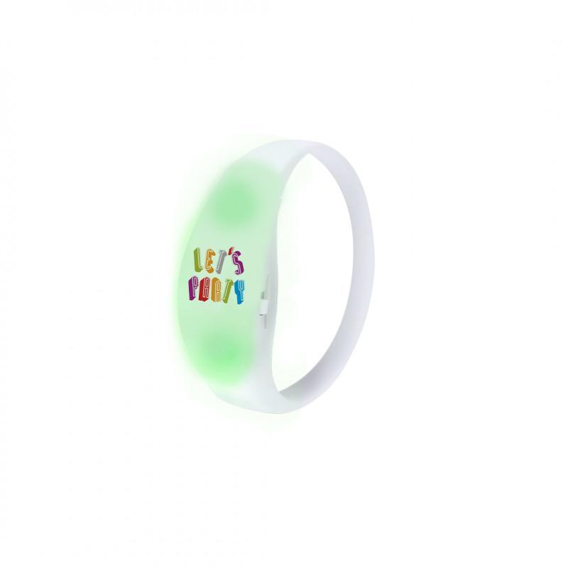 Pulseira com luzes LED de silicone para festas