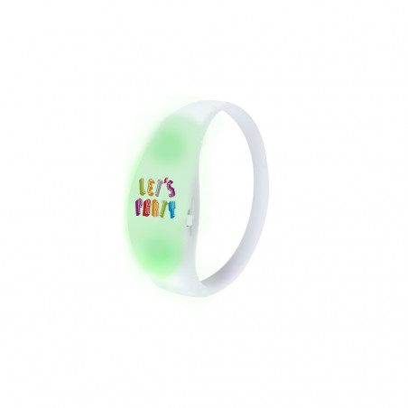 Pulseira com luzes LED de silicone para festas - Pulseira Sedoria