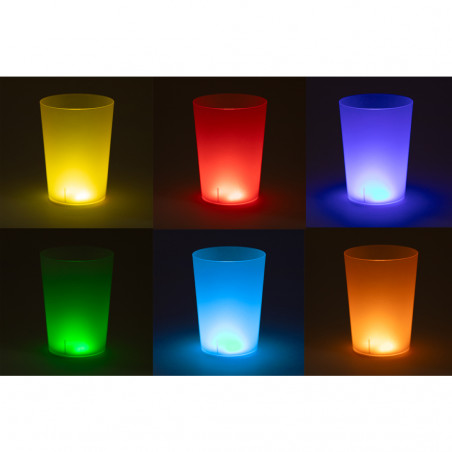 Base para copos adesiva com 6 luzes LED para iluminar bebidas - Porta-copos Stanfor