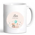 Caneca personalizada com detalhes de batismo