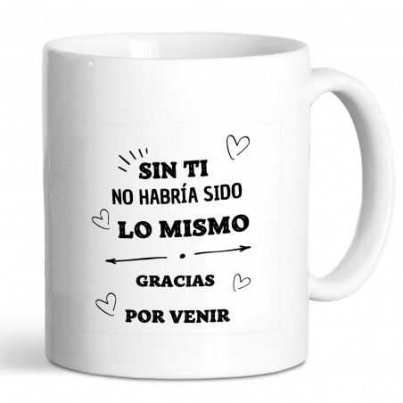 Caneca com frase de agradecimento para detalhes