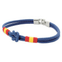 Pulseira masculina de corda com nó de marinheiro - Pulseira Bandeira de Barlavento Espanha