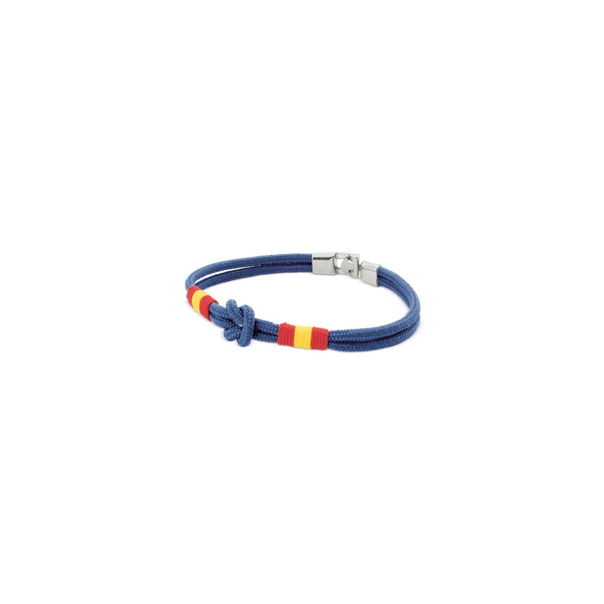 Pulseira masculina de corda com nó de marinheiro - Pulseira Bandeira de Barlavento Espanha