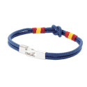 Pulseira masculina de corda com nó de marinheiro - Pulseira Bandeira de Barlavento Espanha