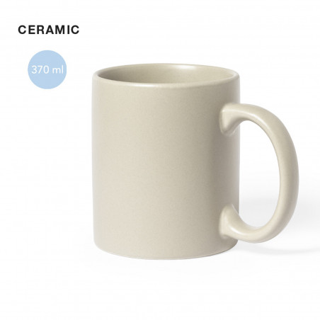 Caneca de cerâmica de cor natural para dar de presente