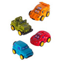 Conjunto de carros em miniatura de brinquedo com 4 desenhos animados