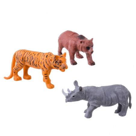 Figura animal com jogo de resgate em gaiola para meninos e meninas