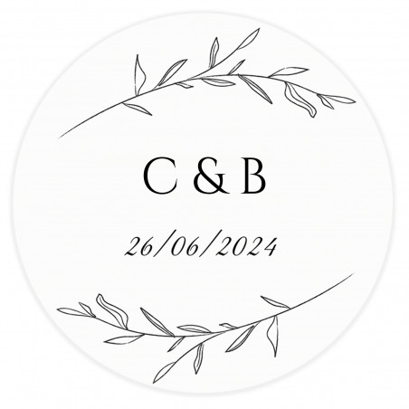 Individual de mesa enrolável de bambu com etiqueta correspondente personalizada para convidados do casamento