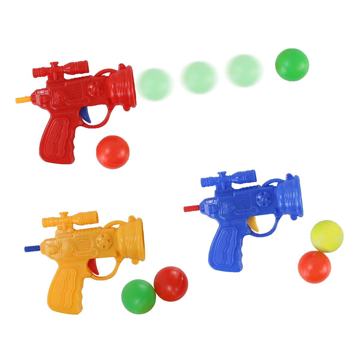 Gun lança bolas de cores variadas