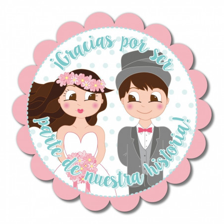 Marcador personalizado para detalhes do casamento