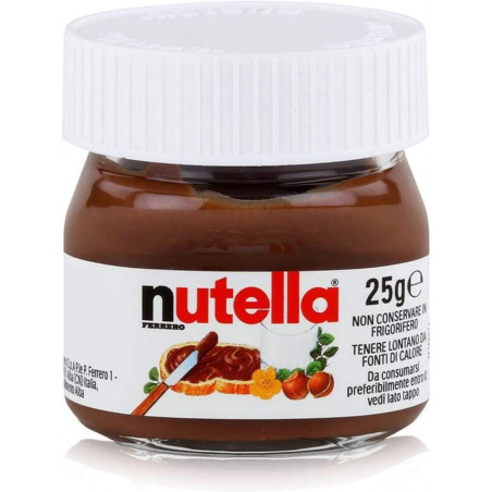 Nutella 25 gramas com rótulo personalizado para detalhes