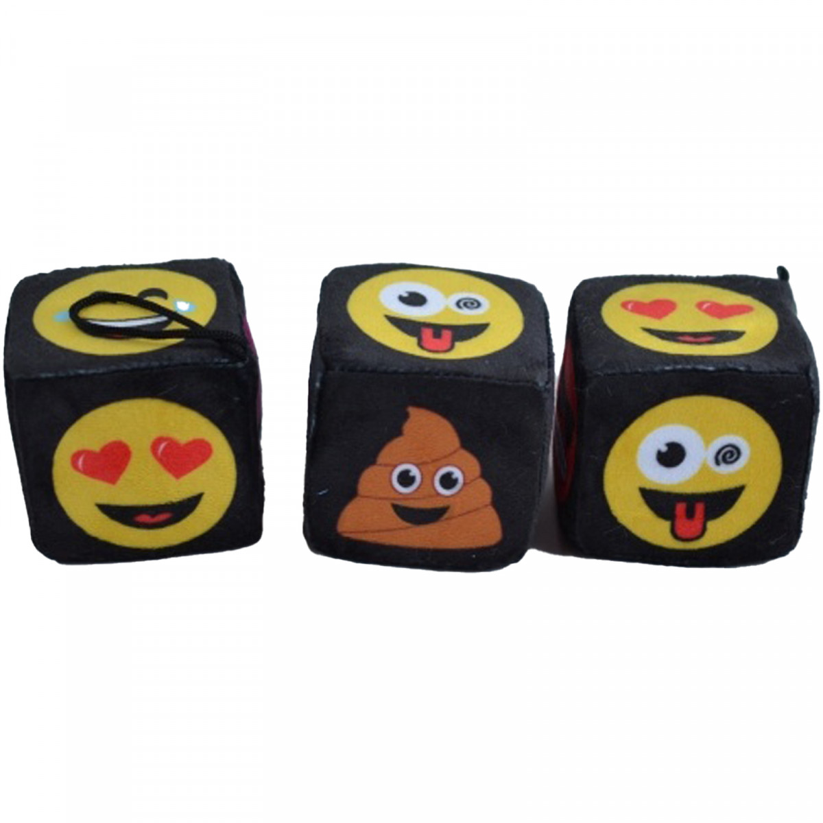 Dados de pelúcia com emoticons