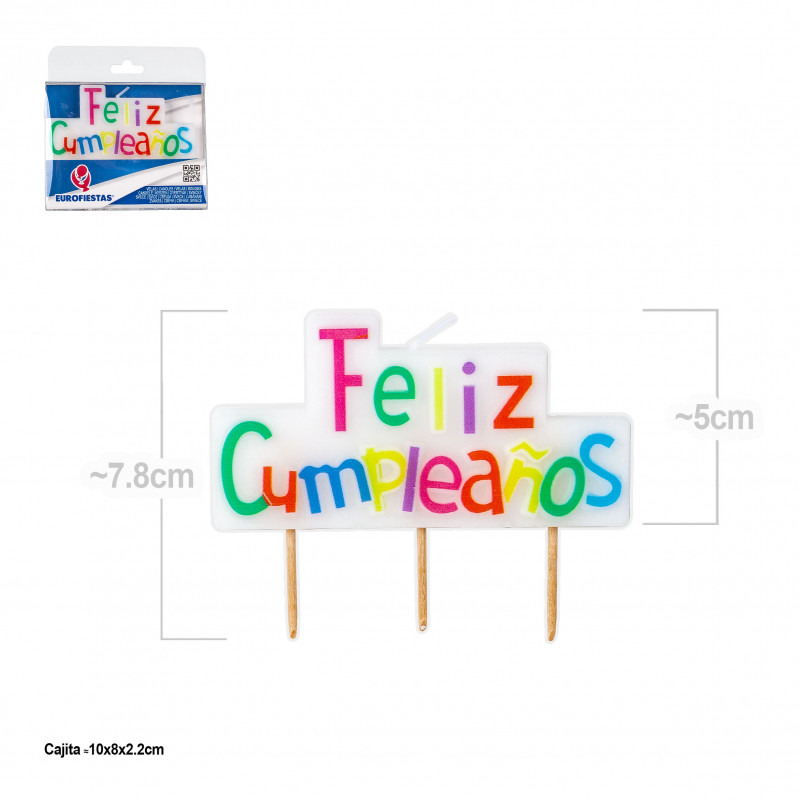 Vela de aniversário com letras divertidas